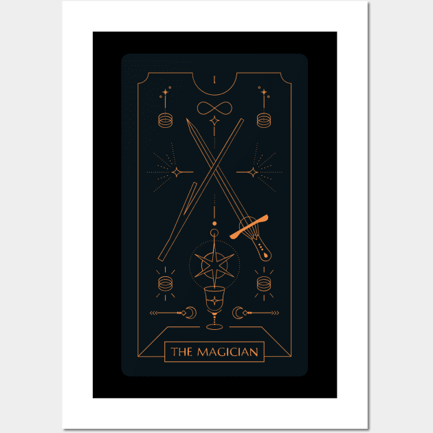 The Magician Tarot Card Wall Art by moonlobster